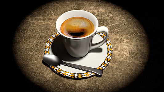 Cup of Coffee on a plate thumbnail