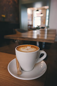 white and brown ceramic mug thumbnail