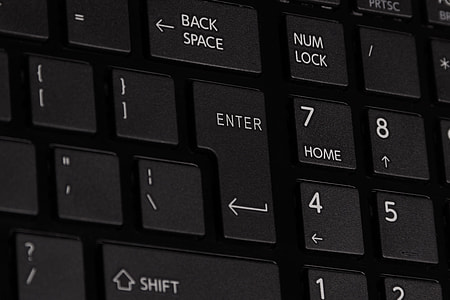 black computer keyboard Enter key thumbnail