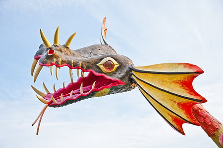 brown and red dragon decor thumbnail