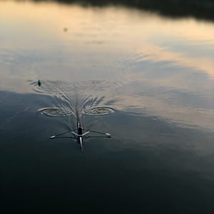 person sailing on paddel boat thumbnail