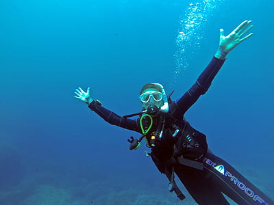 underwater photo of diver thumbnail