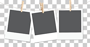 Instant camera Polaroid Corporation, polaroid , three hanging photos illustration PNG clipart