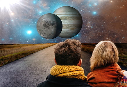man and woman standing beside each other thumbnail