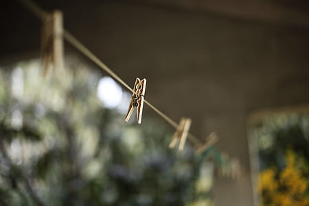 Selective Focus Photography of Clothes Hanger Clip thumbnail