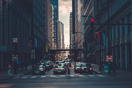 woman crossing on the street thumbnail