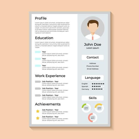 Corporate Resume eps, svg file
