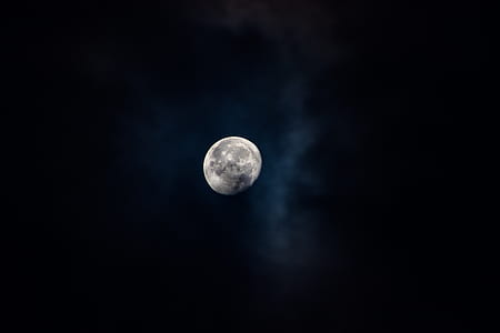 selective color photograph of full moon thumbnail