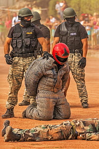closeup photography of military exercise during daytime thumbnail