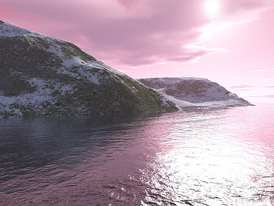 island and body of water under cloudy sky thumbnail
