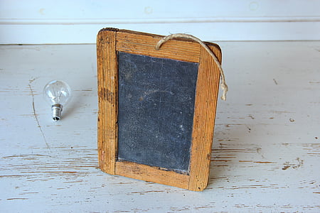 rectangular brown wooden framed chalkboard thumbnail