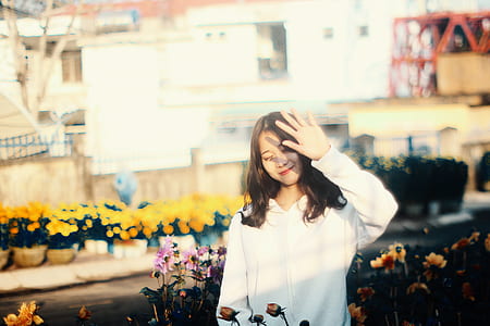 woman in white pullover hoodie thumbnail