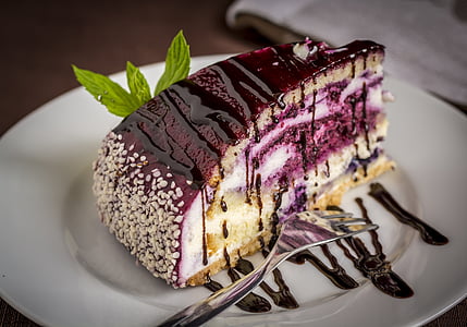 sliced dessert on white ceramic plate thumbnail