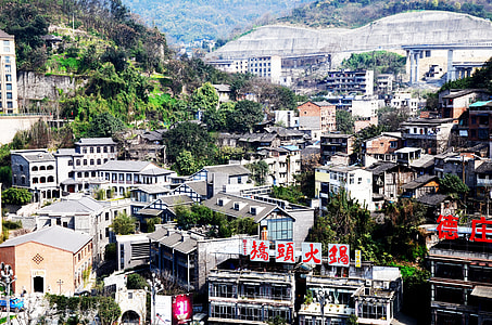 Fishing Village and buildings in Chongqing, China thumbnail