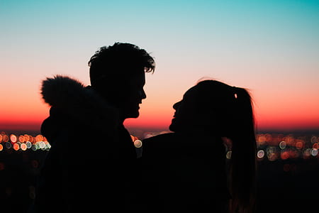 silhouette of man and woman thumbnail