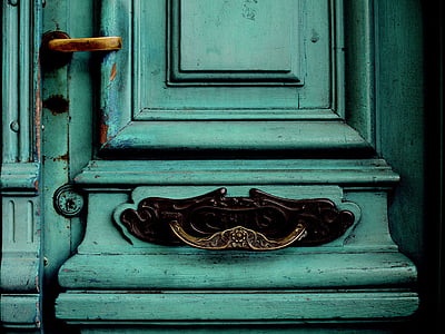 closeup photo of door with door lever thumbnail