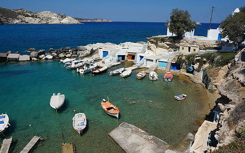 birds eye photography opf boats on body of water thumbnail