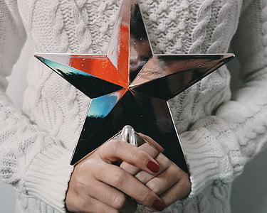 black, red, and teal star decor thumbnail
