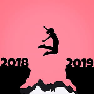 Silhouette jumping from 2018 to 2019. thumbnail