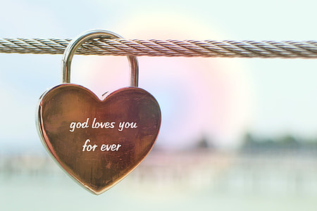 God Loves You print lock on rope thumbnail