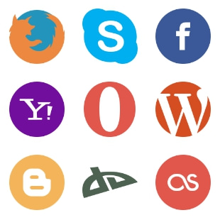Small: logotypes svg vector icon sets
