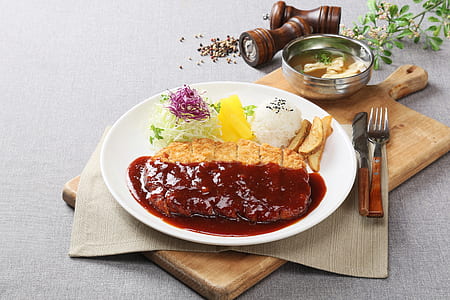plate of rice with fried food thumbnail