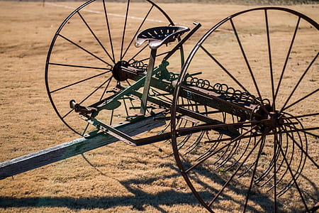 vintage rake on ground thumbnail