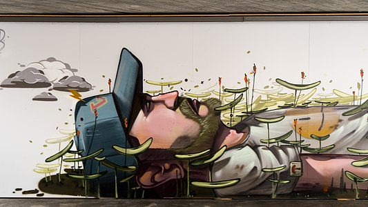 man lying down painting thumbnail