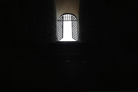 light through opened window in dark room thumbnail