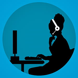 Illustration of call center worker. thumbnail
