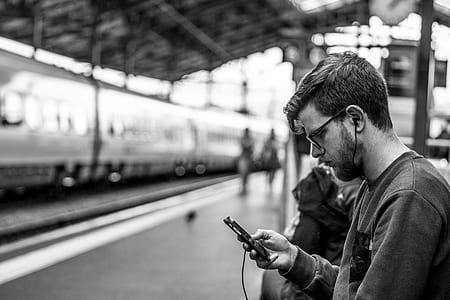 black-and-white, man, person, music thumbnail