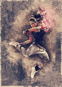 woman dancing digital wallpaper thumbnail