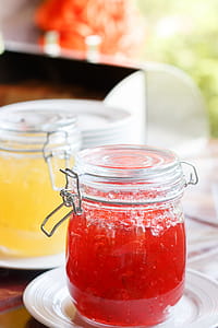 Jar With Red Jam on White Sauer thumbnail
