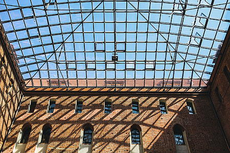 Old brick castle with glass roof thumbnail