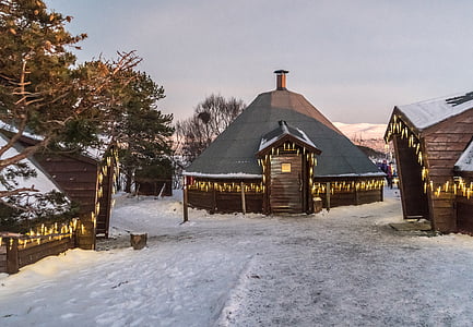 black and brown cabin near trees during daytime thumbnail