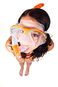 clear plastic and orange snorkle thumbnail