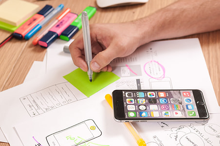 iPhone, Paper Wireframe & Pen thumbnail