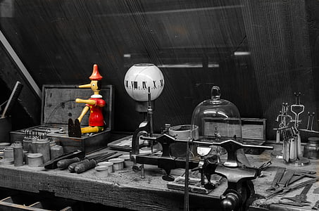 selective color of character girl doll on table thumbnail