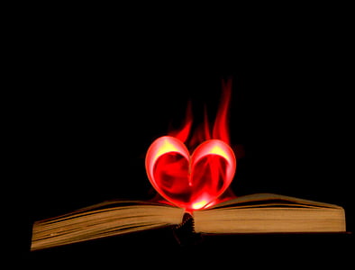 heart 3D LED lamp on book page thumbnail