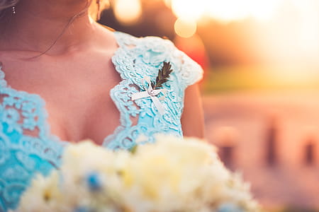 Beautiful Bridesmaid in Blue Dress thumbnail