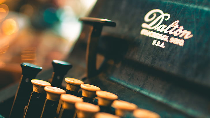 typewriter, keys, old, vintage