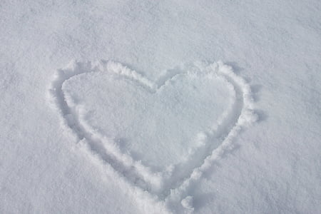 heart drawing on snowfield thumbnail