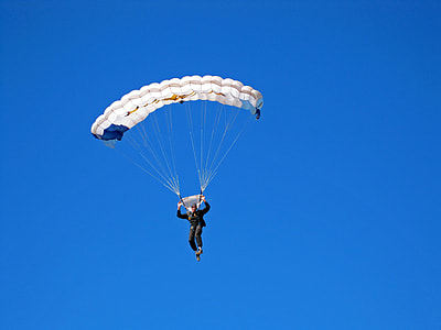 person in parachute in the sky thumbnail