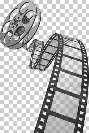 Photographic film Reel , Movie Film, silver and black film strip and reel illustration PNG clipart