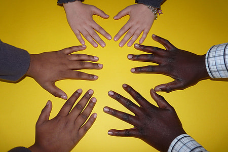 Hands of school children thumbnail