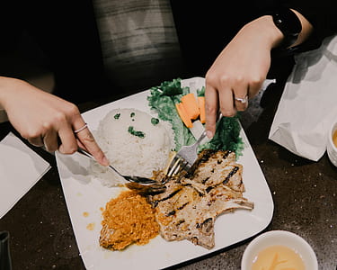 person eating on table thumbnail
