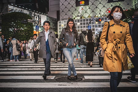 group of people walking on ped xing thumbnail