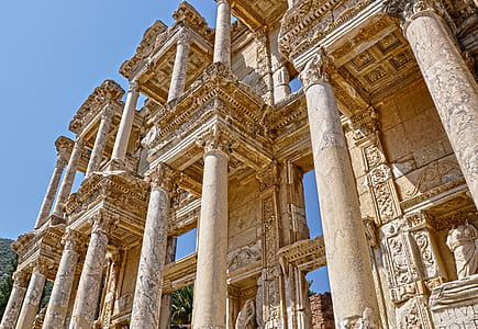 closeup photo of pillars and statues thumbnail