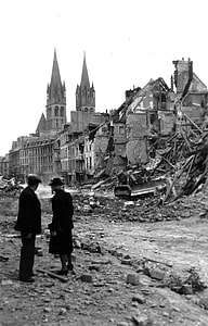 Ruins of Caen, France after World War II thumbnail