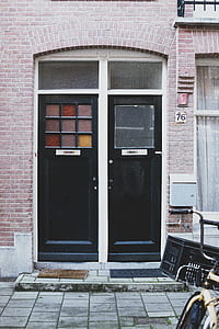 black wooden door pane thumbnail
